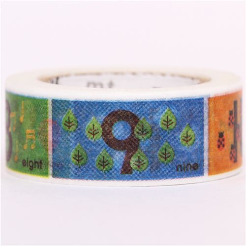 number figure mt Washi Masking Tape deco tape
