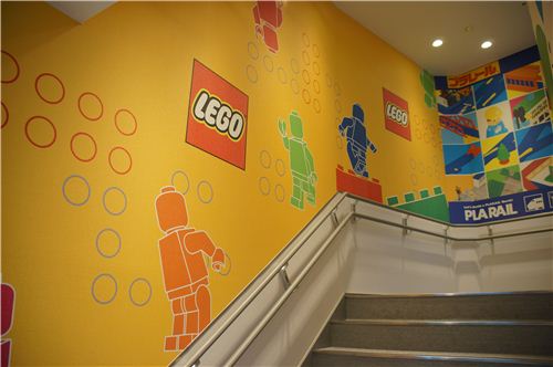 For the boys: These stairs lead to the LEGO floor