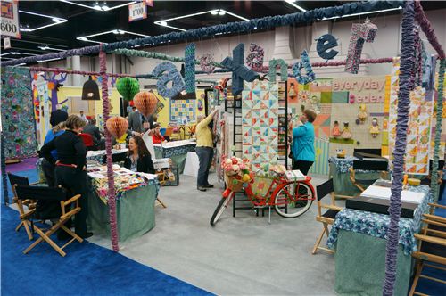 The cute Alexander Henry booth at the Spring Quilt Market