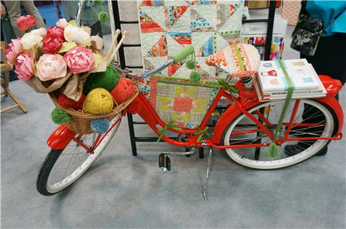 The bike was a great eye-catcher on the Alexander Henry booth