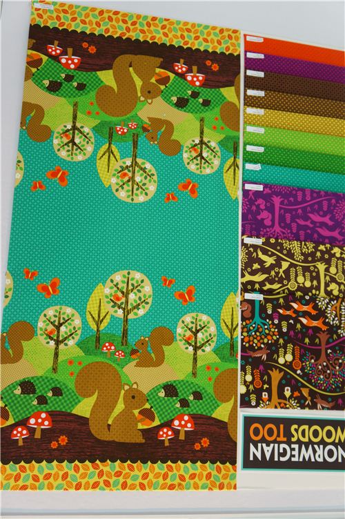 Super cute Michael Miller fabrics with squirrels