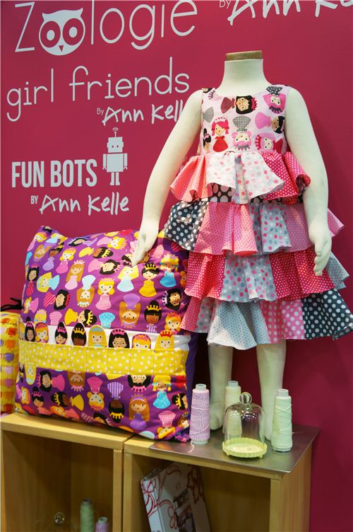Super cute dress and pillow made with Ann Kelle's Girl Friends collection