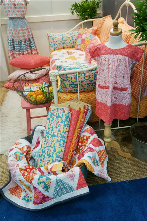 Beautiful new fabrics and dresses on display