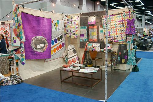 This nbooth caught our attention with that interesting purple fabric