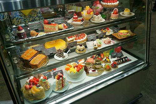 A stunning display of food made with clay