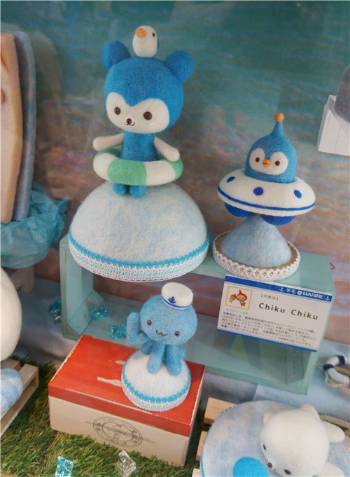 kawaii felt animals in sailor theme
