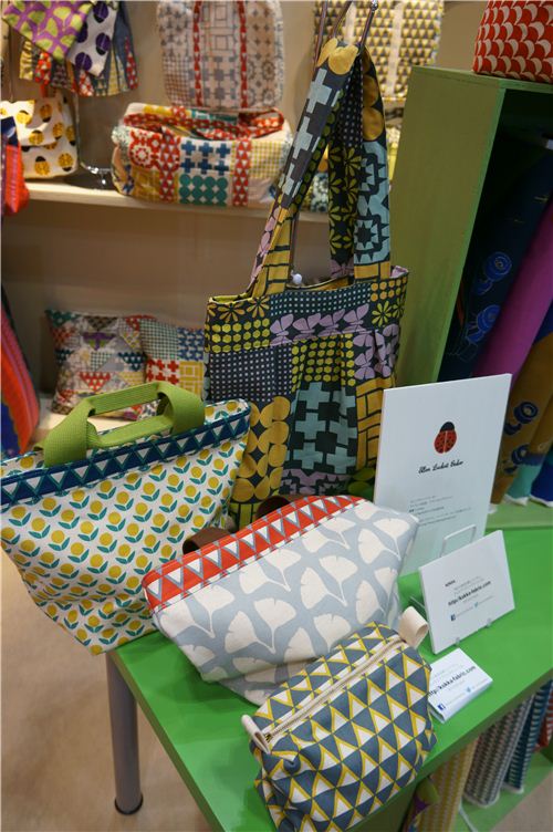 The Kokka fabrics designed by Ellen Lucket Baker are perfect for sewing bags