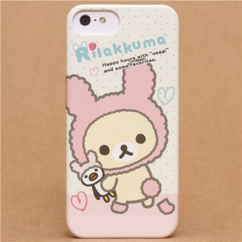 Rilakkuma white bear as bunny iPhone 5 hard cover case