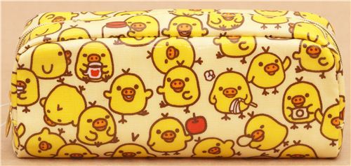 yellow Rilakkuma chick apple pencil case by San-X