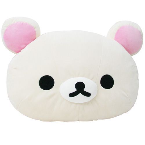 super big Rilakkuma white bear head plushie pillow