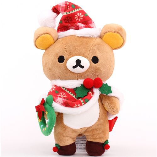 Rilakkuma brown bear Santa Claus Xmas plush toy San-X Japan
