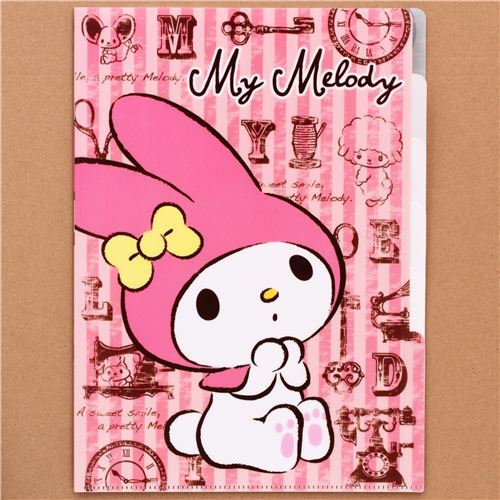 My Melody bunny Vintage 5-pocket A4 file folder