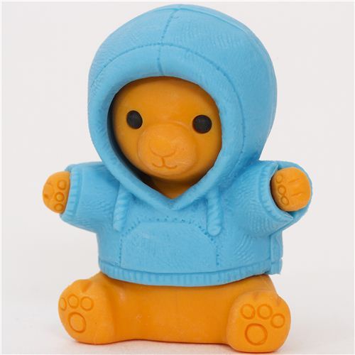 bear in blue parka eraser by Iwako from Japan