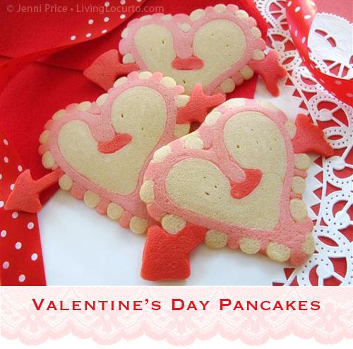 These Valentine's Day pancakes from Living Locurto are super easy to make