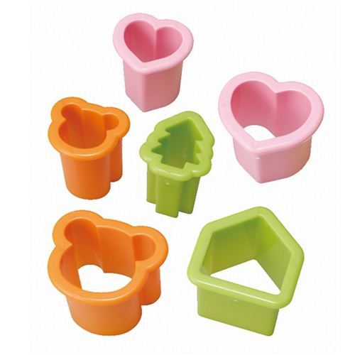 bear heart house tree Bento twin food cutters