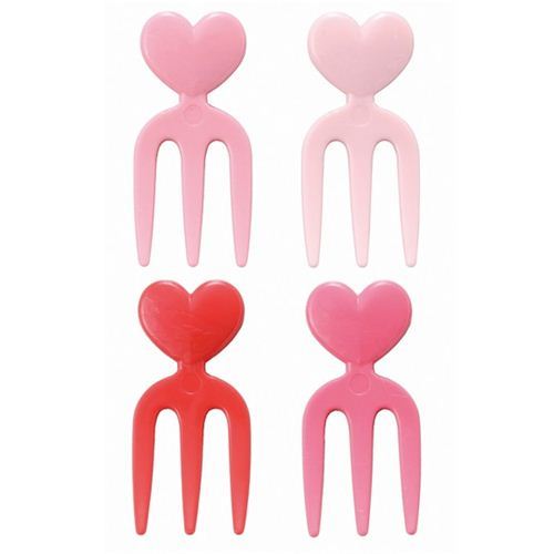 heart food picks forks for Bento Box Lunch Box