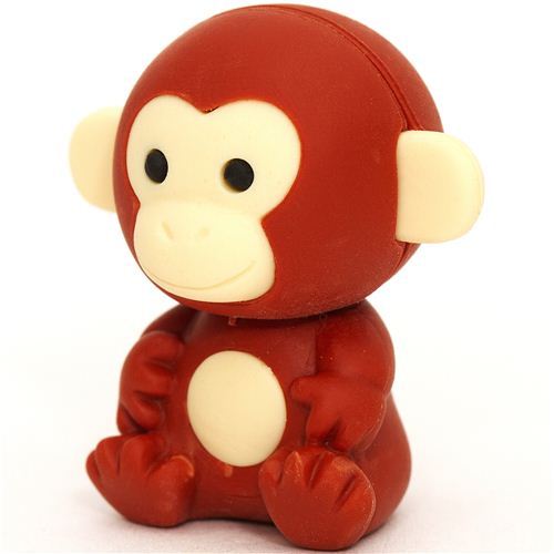 brown monkey eraser by Iwako from Japan