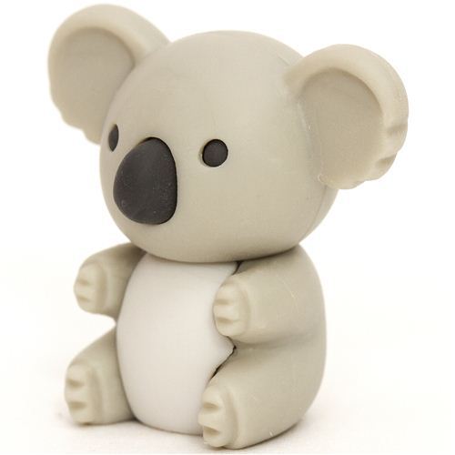 light grey koala bear eraser by Iwako from Japan