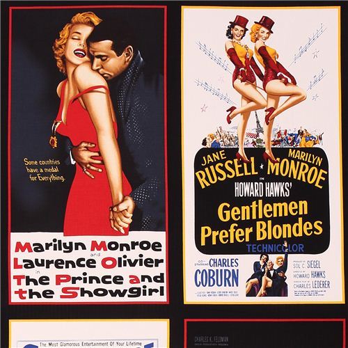 Marylin Monroe movie fabric Robert Kaufman Hollywood Icons