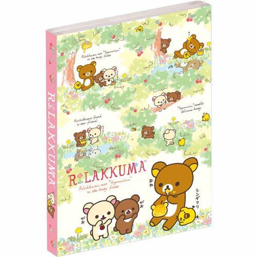 cute Rilakkuma friends red berry mini memo pad book by San-X