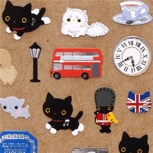  cute Kutusita Nyanko cat sticker London