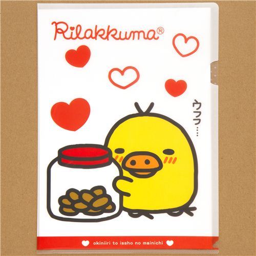 chick Kiiroitori with cookies A4 plastic file folder 