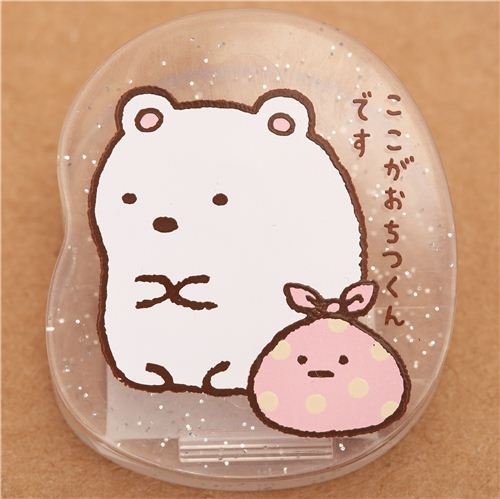 Sumikkogurashi glitter clip peg white polar bear