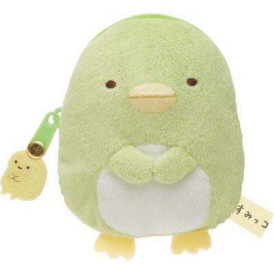 kawaii green Sumikkogurashi penguin plush pouch wallet