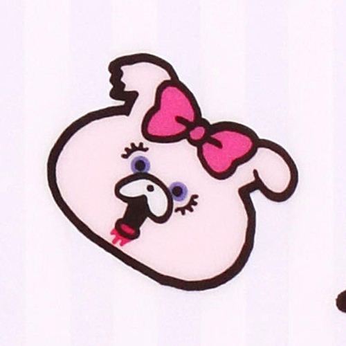 striped Zombbit zombie rabbits A4 plastic file folder