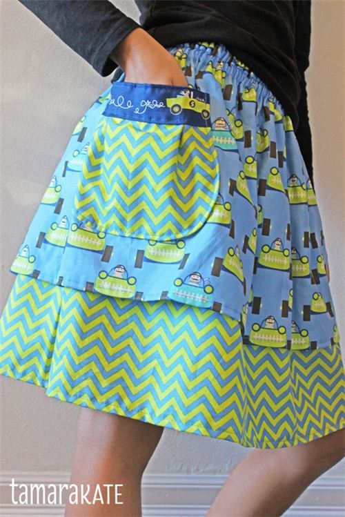 Want to sew this skirt? Tamar Kate offers a sewing tutorial