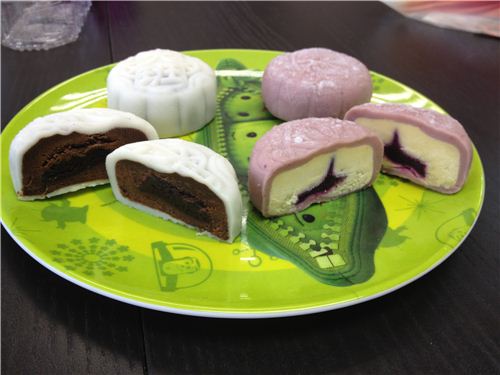 Blueberry and chococlate bombs, very yummy but very filling