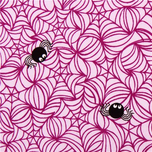 pale purple Riley Blake spider web fabric Halloween Magic