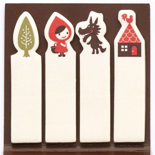 Little Red Riding Hood Post-it bookmark stickers