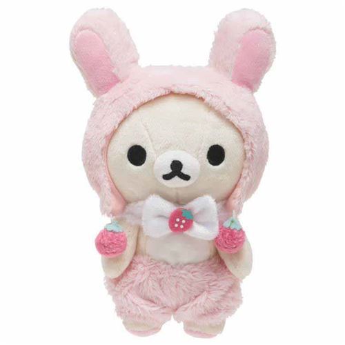 cute Korilakkuma teddy bear in bunny rabbit costume strawberry by San-X