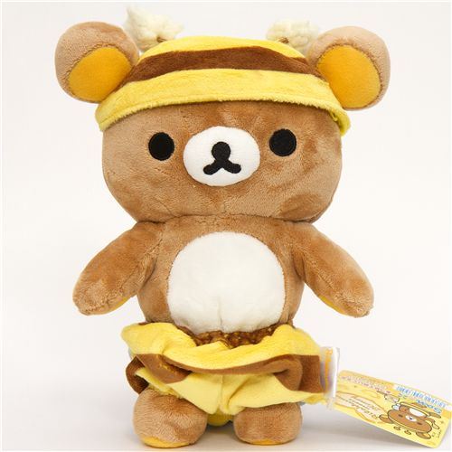 Rilakkuma plush toy brown bear as honey bee