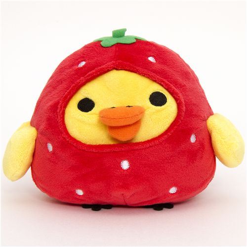 Rilakkuma plush toy yellow chick as strawberry