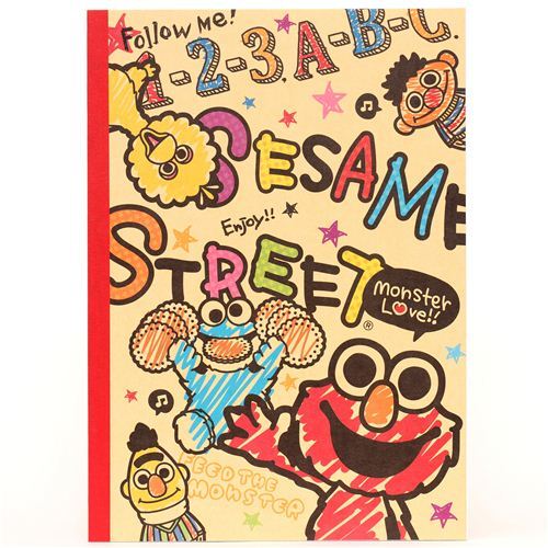beige Sesame Street notebook exercise book Elmo from Japan