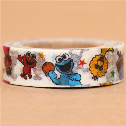 white Sesame Street Washi Masking Tape deco tape
