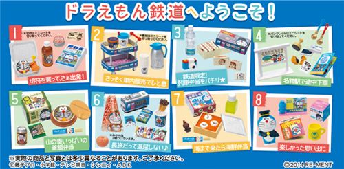 All 8 sets of the Doraemon train Re-Ment