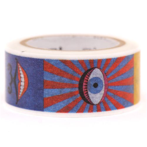 mt Washi Masking Tape deco tape designer art surrealist eye and mouth 