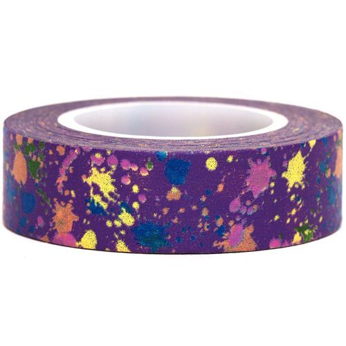 purple Washi Masking Tape deco tape colourful spots