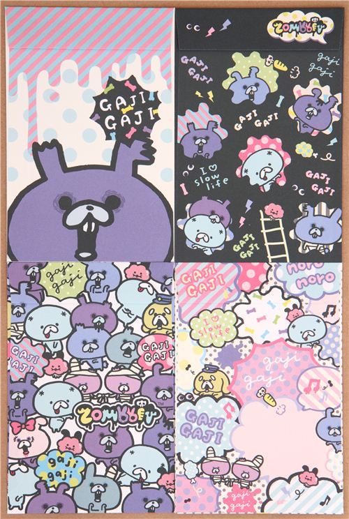 Zombbit zombie rabbits letter paper set from Japan