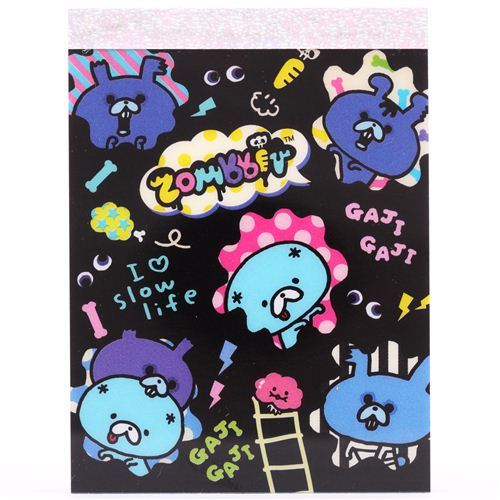 black Zombbit zombie rabbits mini Note Pad San-X