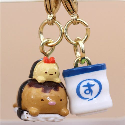 Mini San-X Sumikkogurashi cutlet food charm cellphone strap