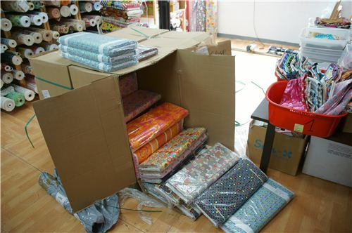 We're unpacking one of the pallets