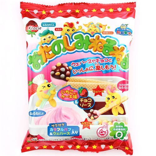 Neruneru Otanoshimi strawberry cake chocolate Popin' Cookin' DIY candy Kracie