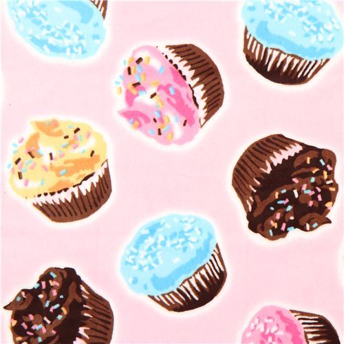 cupcake minky fabric fleece plush Timeless Treasures