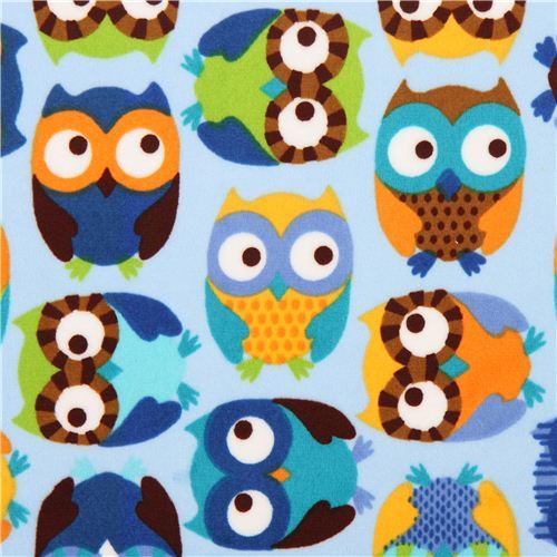 owl minky fabric fleece plush Timeless Treasures