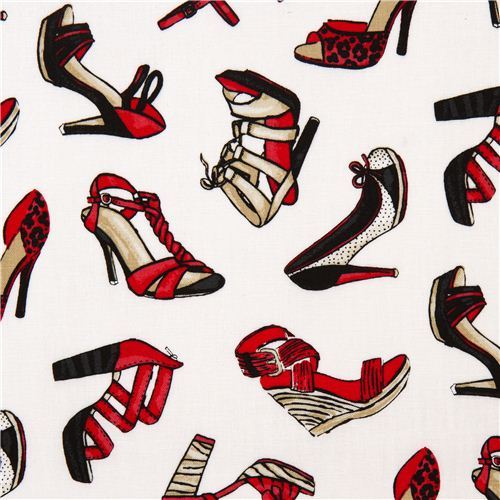 white ladies shoes designer fabric with high heels USA