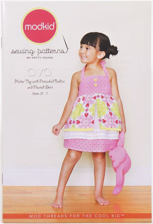 Modkid children summer top and skirt sewing pattern Ava 